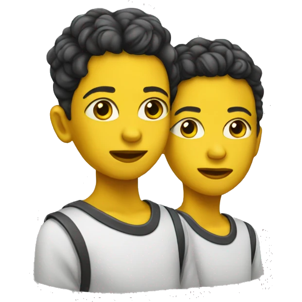 Yellow Gemini twins  emoji