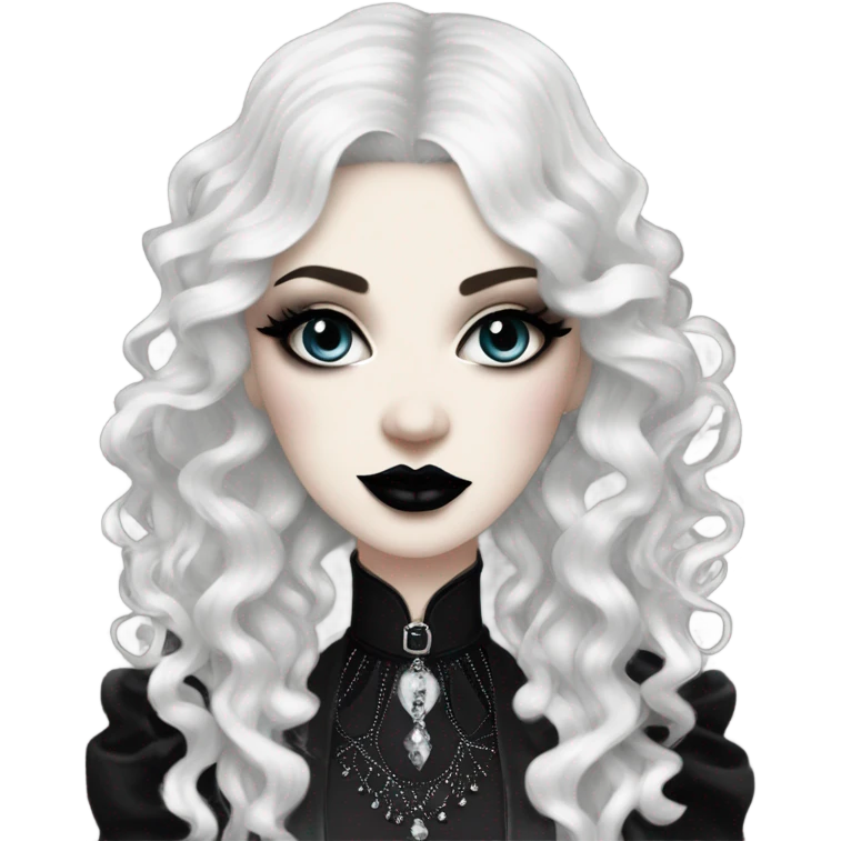 monochrome goth beauty  emoji