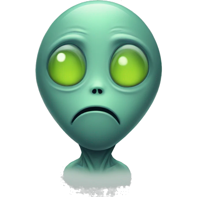 sad alien emoji