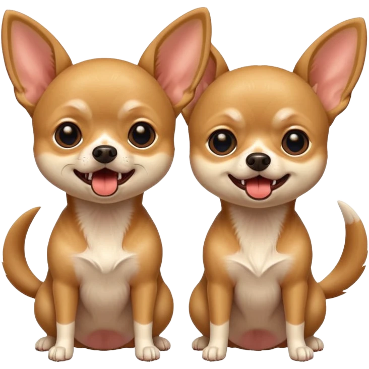 two annoying chihuahuas barking emoji