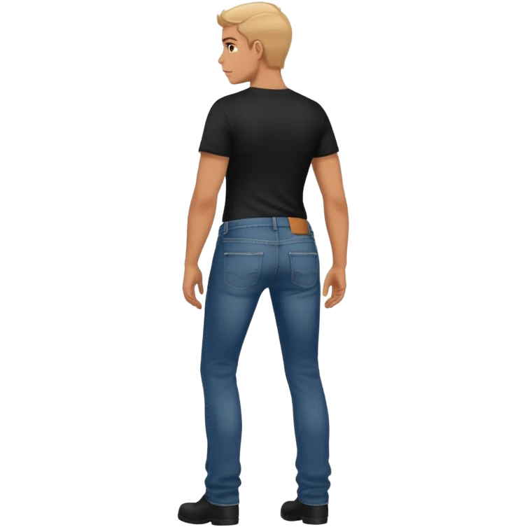 Grabbing butt and looking back emoji