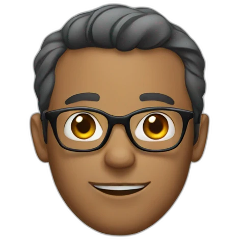 man with glasses emoji