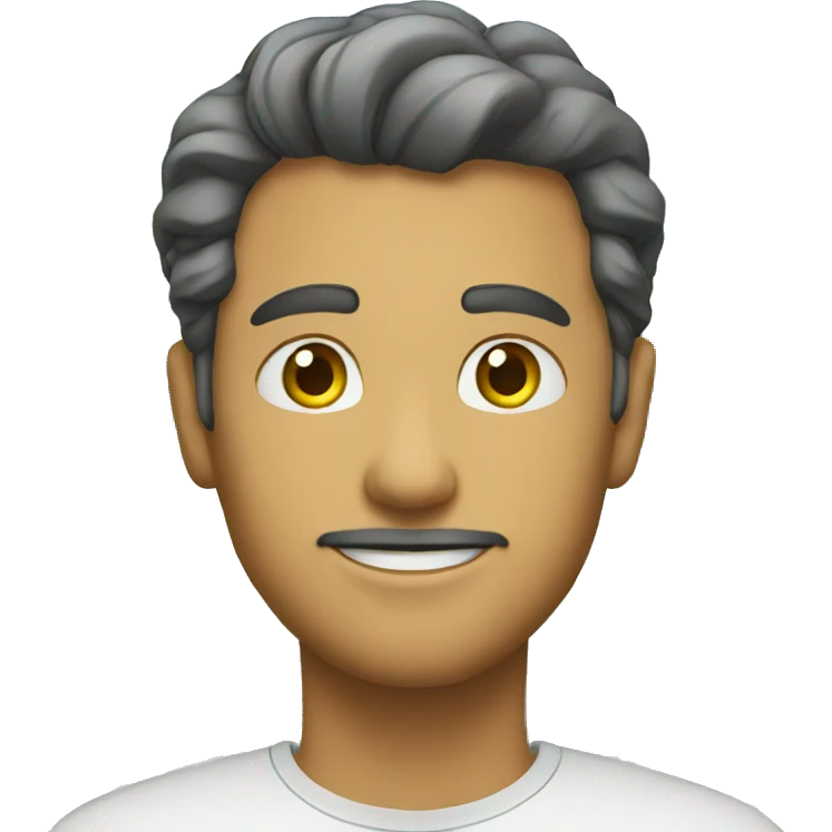 a man wear a shain written emoji