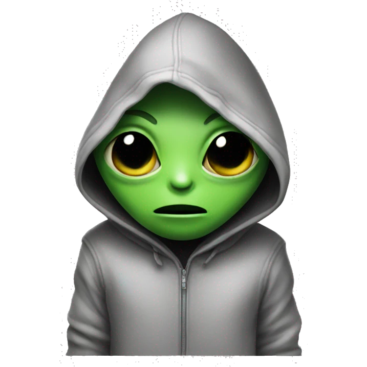 alien with hoodie emoji