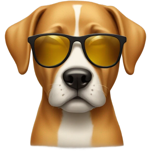 Dog with sunglasses emoji