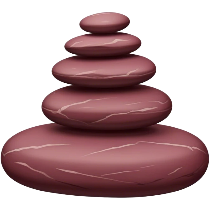 zen cairn stone Burgundy emoji