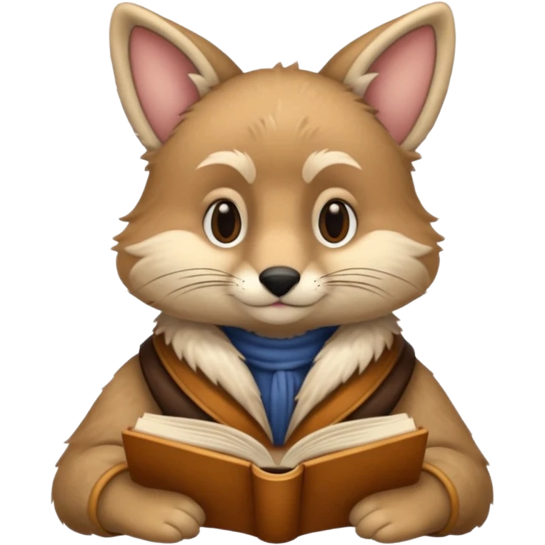 animal reading books emoji