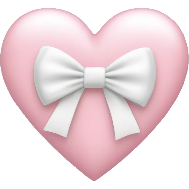 lightpink heart emoji with a tiny white bow on the corner emoji
