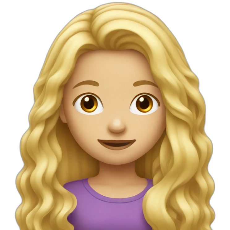 Blond long hair girl emoji