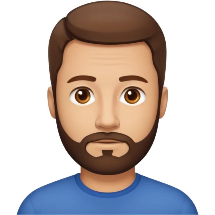 Homme 40 ans cheveux en brosse barbe emoji