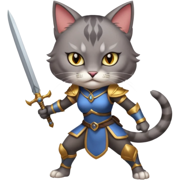 Lady warrior cat emoji