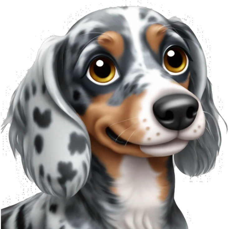 Blue Merle Mini dachshund  emoji