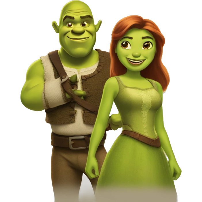 Shrek and Fiona  emoji