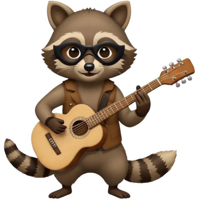 Raccon with guitar emoji