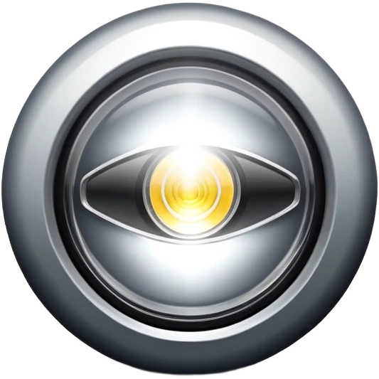 A car headlight, shining brightly with a focused beam of light, cutting through the dark, illuminating the road ahead. The light is intense and clear, often with a white or yellowish glow emoji