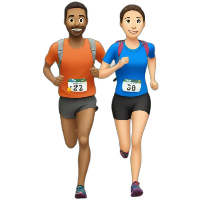 we both love trail running emoji
