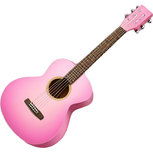 pink acoustic guitsr emoji