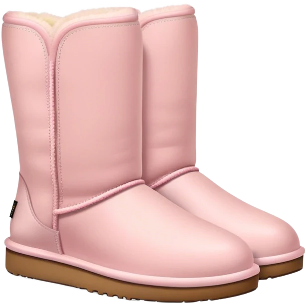 ultra realistic pair of short light pink uggs, no fur emoji