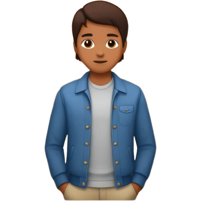 casual portrait by brick wall emoji