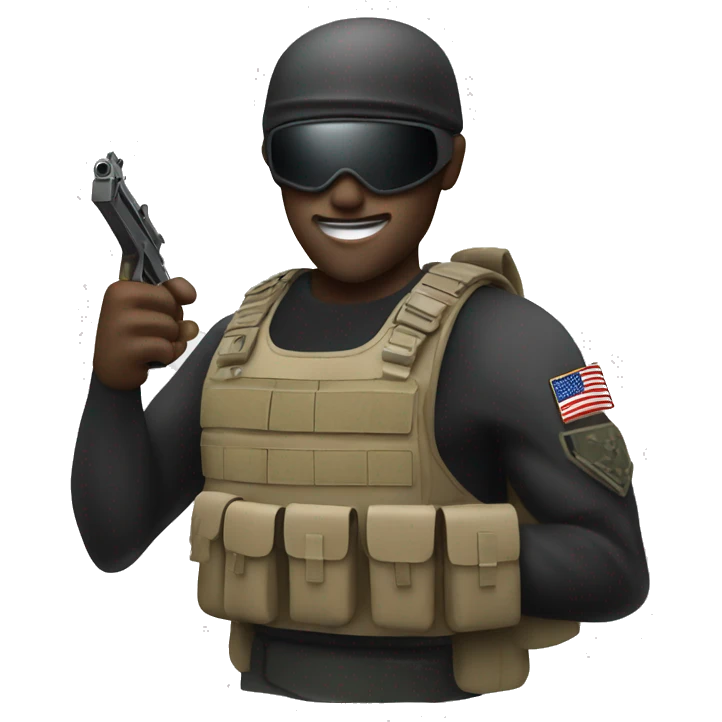 Special forces thumbs up with pistol emoji
