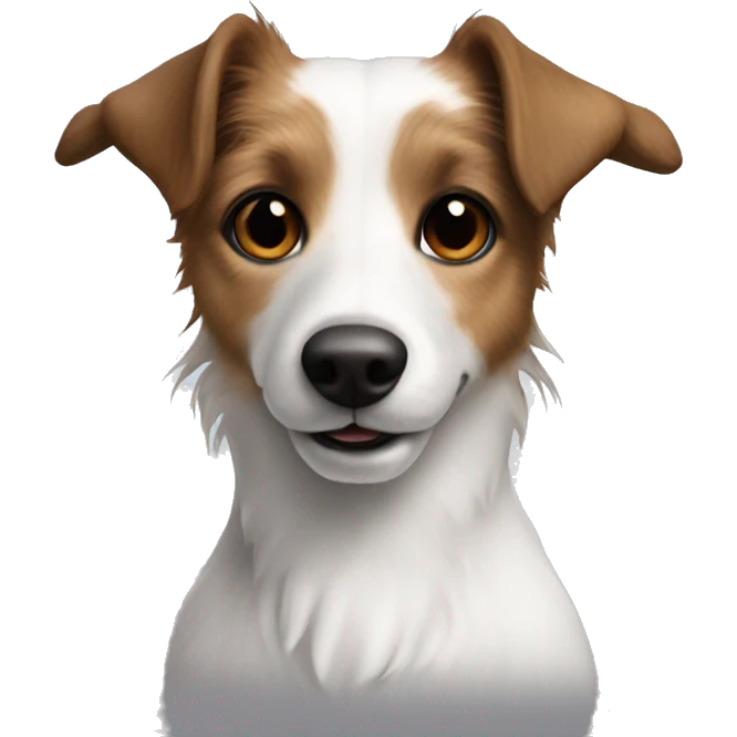long haired jack russel with dark brown eyes emoji