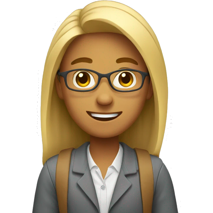 a college student at internship emoji