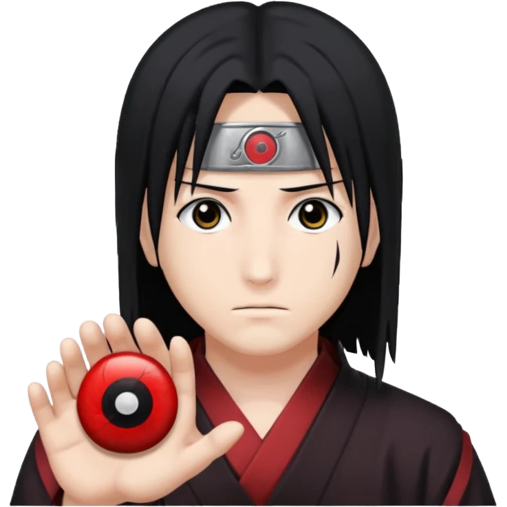 Itachi using sharingan emoji