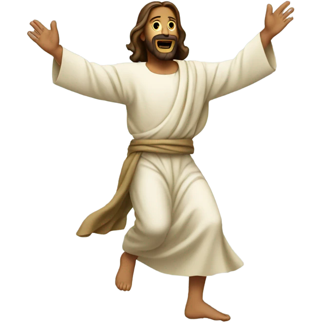 Jesus dancing emoji