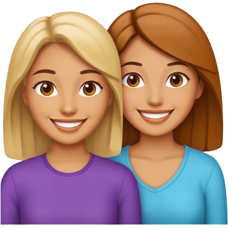 2 woman with tities out emoji