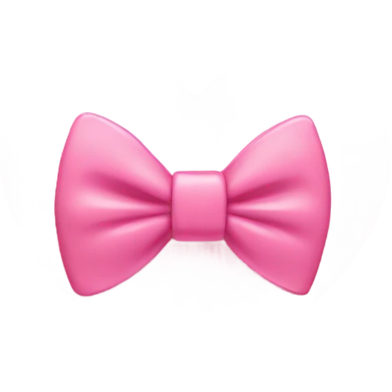 Pink heart with a little bow tie on it  emoji