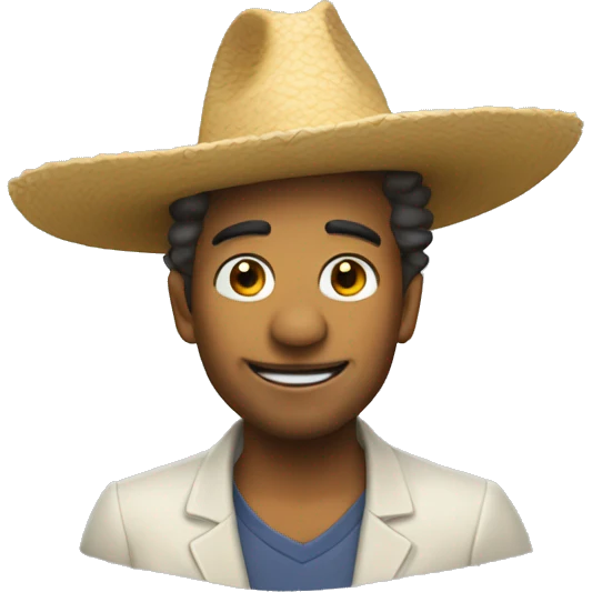 rata con sombrero blanco  emoji