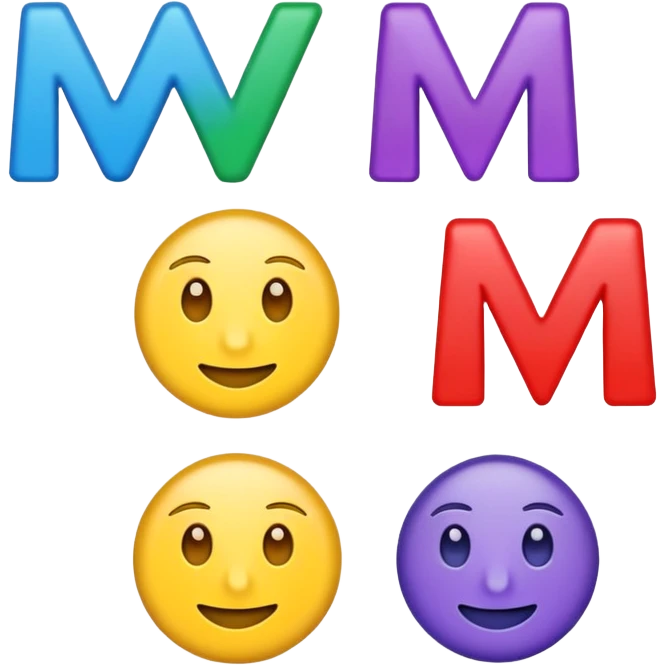 make me a 5 unique emojis that say MT25 and u make the emojis 5 diffrent collors ( 5 diffirent emojis and make them unique

i need it to say MT25 emoji