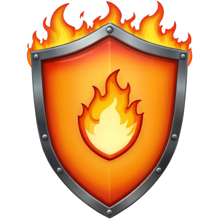 burning shield emoji