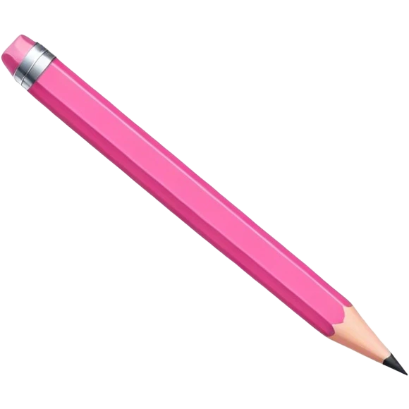 pink pencil emoji