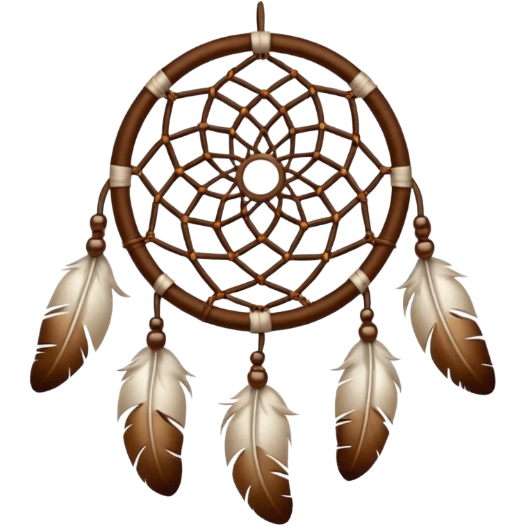 A brown dreamcatcher. emoji