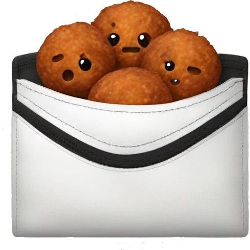 meatballs in zip pocket  emoji