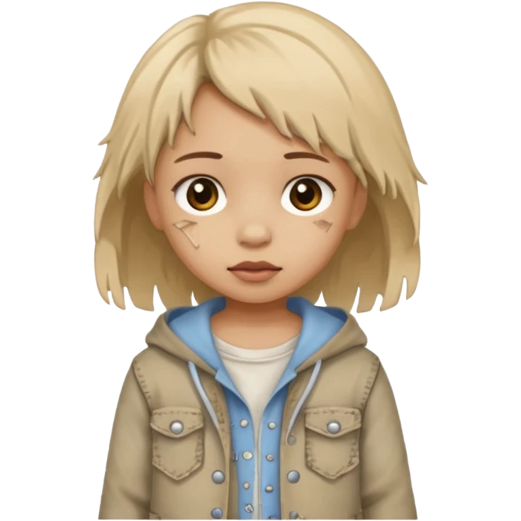 begger little girl emoji
