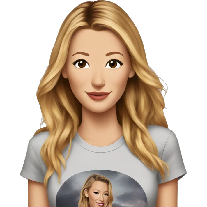 blake lively wearing tee emoji