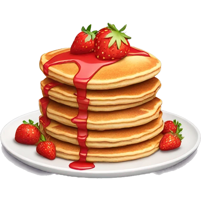 Stack of strawberry pancakes emoji