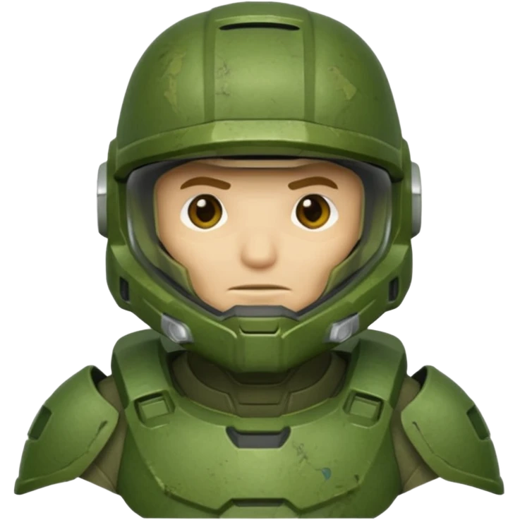 masterchief with Full-face helmet emoji
