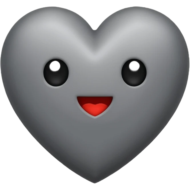 Corazón gris con negro como este 🫀 emoji