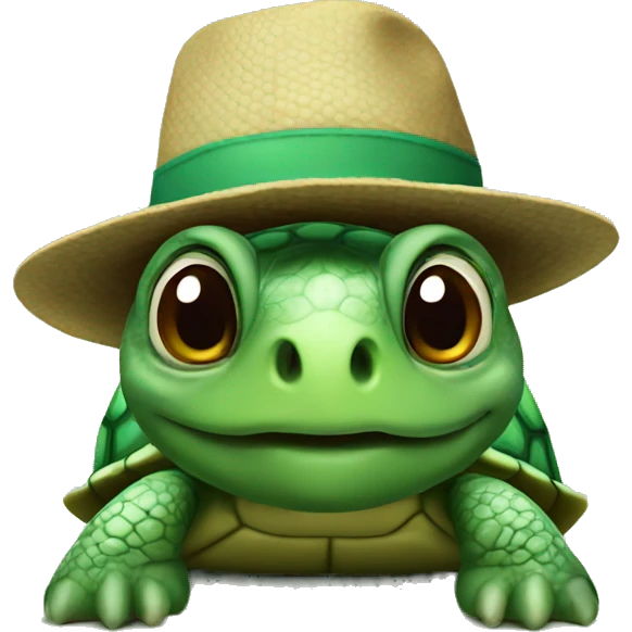 turtle in a hat emoji