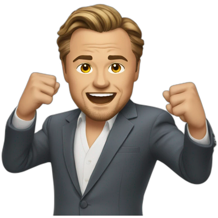 dicaprio cheers emoji