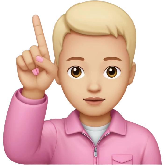 Pink hand holding up middle finger  emoji