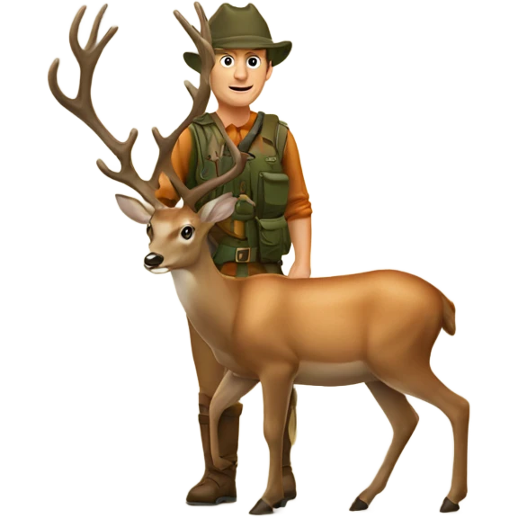 Deer with hunter  emoji