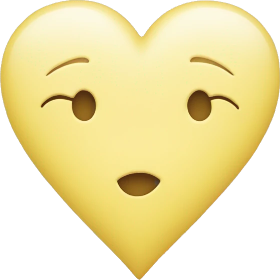 a pastel yellow heart emoji