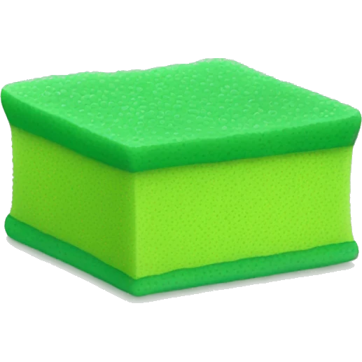 green thin square dish sponge emoji
