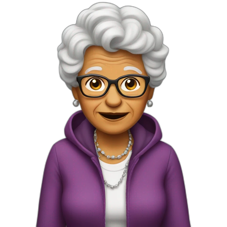 grandma rockstar emoji