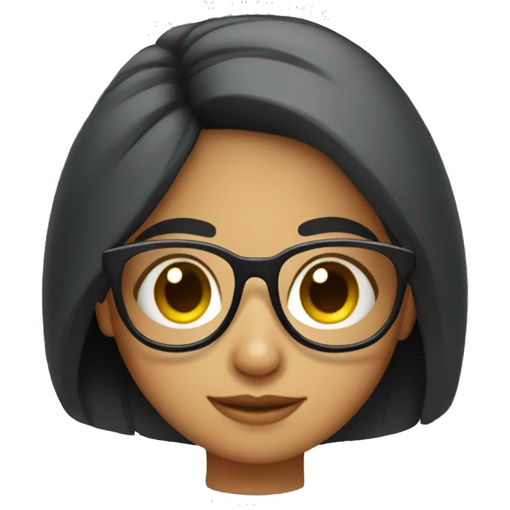 Cute Mexican girl with glasses emoji