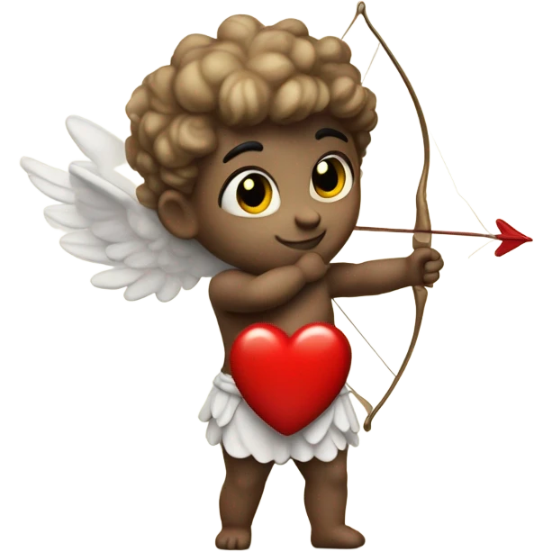 cupid cute with a bow with heart red emoji